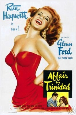 Affair in Trinitad Movie Poster Rita Hayworth Vintage 3