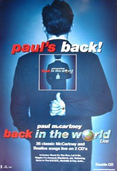 PAUL McCARTNEY POSTER Back in the World RARE HOT 24X36