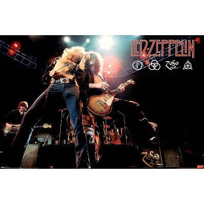 (24x36) Led Zeppelin (Live on Stage) Music Poster Print