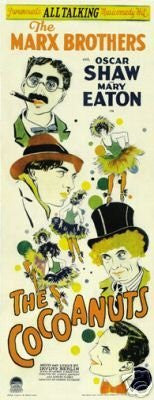 THE Cocoanuts Movie Poster the Marx Brothers Vintage 1