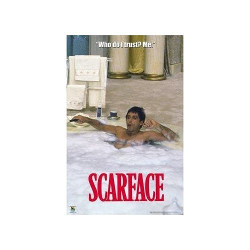 SCARFACE POSTER Al Pacino Tony Montana Bath Tub 24X36