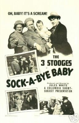 Sock-a-bye Baby Movie Poster the Three Stooges Vintage