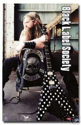 (24x36) Black Label Society (Zakk Wylde with Guitar) Music Poster Print
