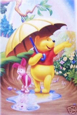 NEW DISNEY WINNIE THE POOH PIGLET POSTER - 24X36 PRINT