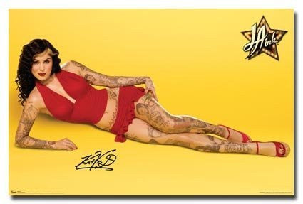 KAT VON D POSTER LA Ink Hot Sexy Pause Tattoo RARE NEW