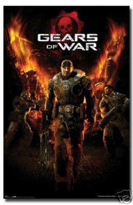 Gears of War Game Poster Action Horror Rare Hot New