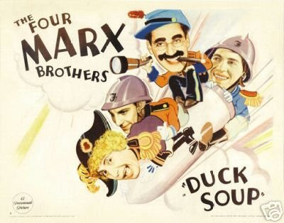 Duck Soup Movie Poster the Marx Brothers Rare Vintage 4