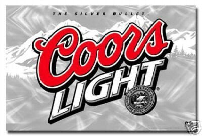 Coors Light Logo Poster the Silver Bullet Rare 24x36
