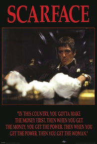 SCARFACE POSTER You Gotta Make the Money First RARE HOT NEW 24x36