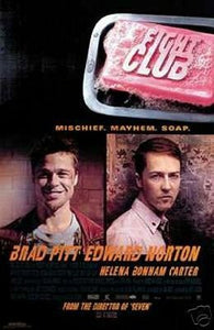 Fight Club (Brad Pitt Edward Norton) Rules Movie Poster