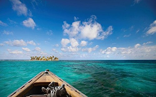 TROPICAL PARADISE POSTER Canoeing to Small Beach Island 2 RARE HOT NEW 24x36
