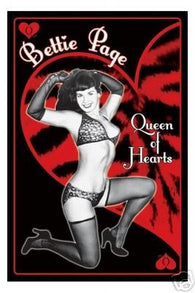 Bettie Page Poster - Queen of Hearts - Hot Sexy 24x36