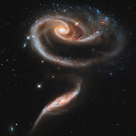 PAIR of INTERACTING GALAXIES POSTER Space Astrology - Amazing Nasa Hubble Telescope Shot RARE HOT NEW 24x24