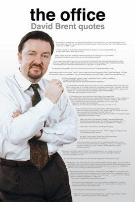 THE OFFICE POSTER David Brent Quotes RARE HOT NEW 24x36
