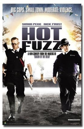 HOT FUZZ MOVIE POSTER Big Cops Small Town RARE 24X36
