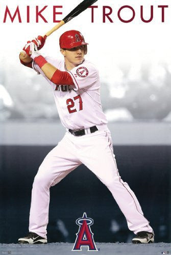 MIKE TROUT POSTER Angels - Amazing Shot RARE HOT NEW 24x36
