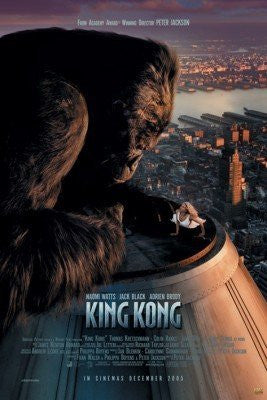 KING KONG MOVIE POSTER Top of Building RARE NEW 24x36