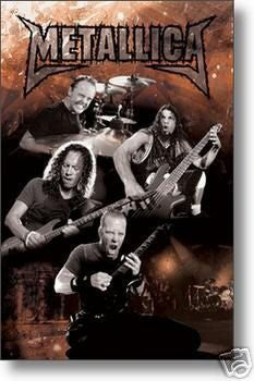 Metallica Poster Concert Action Shots Rare NEW HOT