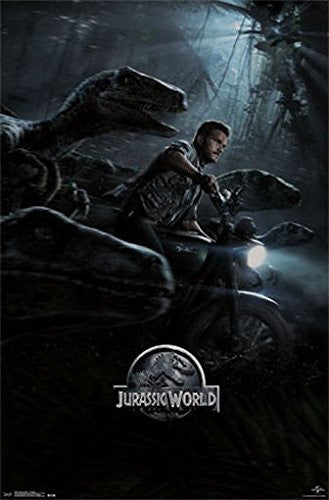 JURASSIC WORLD POSTER Amazing Action Shot - Jurassic Park RARE HOT NEW 22x34