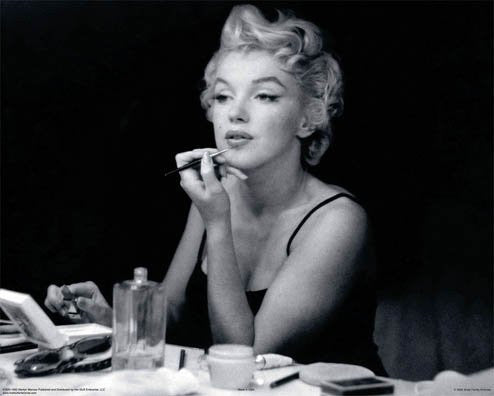 MARILYN MONROE MIRROR LIPSTICK MAKE UP POSTER NEW 24X36