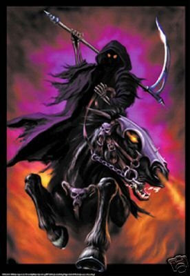 Grim Soul Reaper Evil Dark Poster - Horseman - Rare New