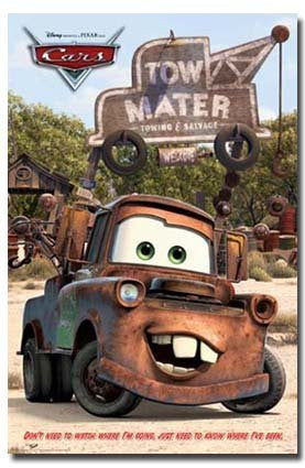 DISNEY CARS MOVIE POSTER Mater RARE HOT NEW 24X36