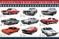 Vintage American Muscle Car Poster 24x36 Home Decor Print