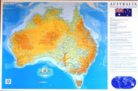 AUSTRALIA CONTINENT MAP POSTER Rare Hot New 24X36