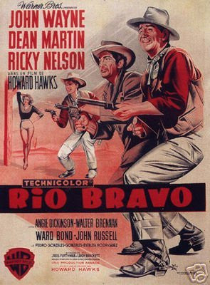 RIO BRAVO MOVIE POSTER John Wayne - Dean Martin 2
