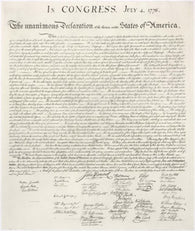 US Declaration of Independance Poster