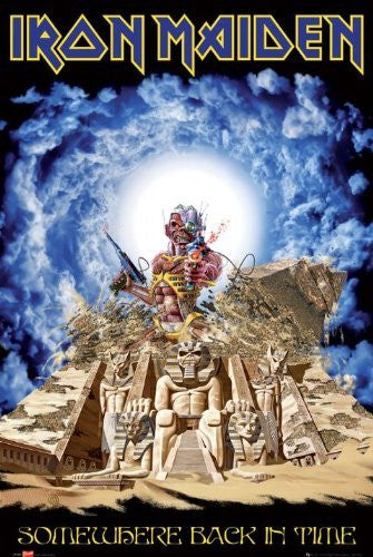 IRON MAIDEN POSTER Somewhere Back in Time RARE HOT NEW