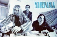 KURT COBAIN NIRVANA POSTER - RARE GROUP SHOT - NEW