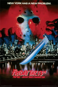 FRIDAY THE 13TH MOVIE POSTER Jason Takes Manhattan RARE