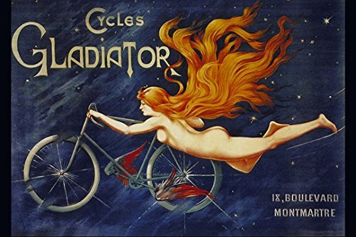 GLADIATOR POSTER Famous Vintage Bicycle Print RARE HOT NEW 24x36