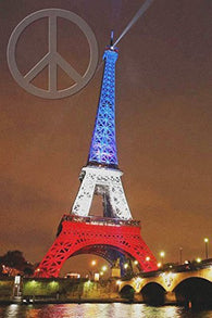 PARIS EIFFEL TOWER POSTER Peace Sign - Tour Eiffel RARE HOT NEW 24x36