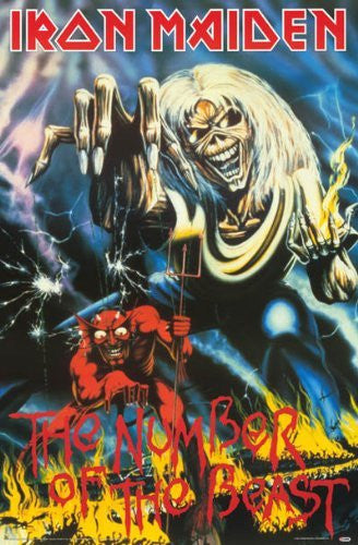 1 X IRON MAIDEN POSTER - THE NUMBER OF THE BEAST - 24X36