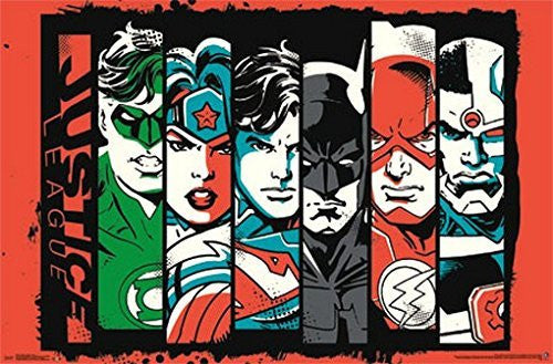 JUSTICE LEAGUE POSTER Amazing collage RARE HOT NEW 22x34