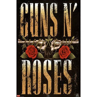 (22x34) Guns N Roses 80s Gun Logo Music Poster Print