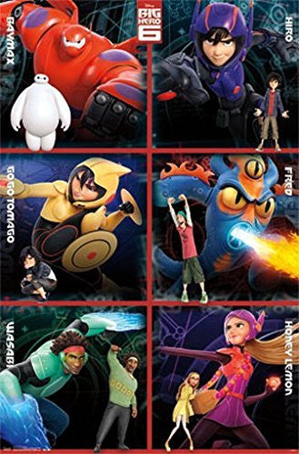 BIG HERO 6 POSTER Amazing Heroes Collage RARE HOT NEW 22x34