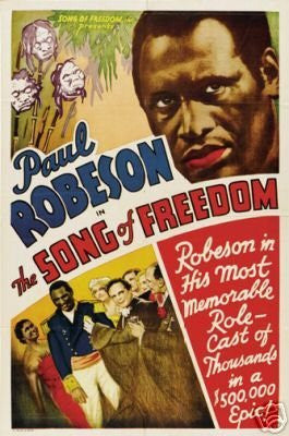 Song of Freedom Movie Poster Paul Robeson Rare Vintage