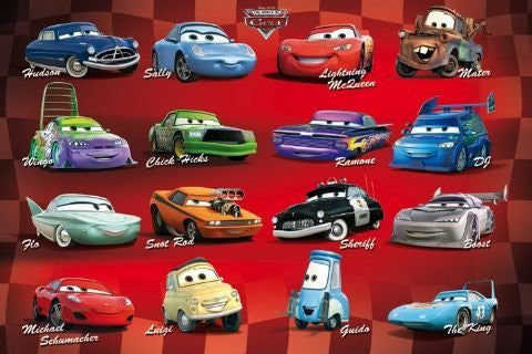 DISNEY CARS POSTER Amazing Collage RARE HOT NEW