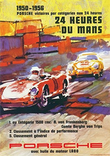 PORSCHE RACING POSTER Amazing Vintage Print RARE HOT NEW 24x34