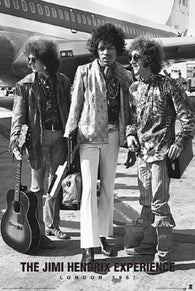 JIMI HENDRIX POSTER - RARE 1967 LONDON BAND SHOT 24X36