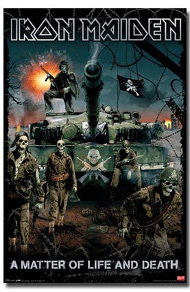 IRON MAIDEN POSTER A Matter of Life and Death RARE NEW