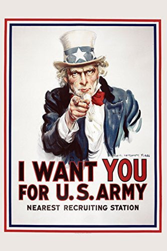 UNCLE SAM POSTER I Want You For US Army - Vintage RARE HOT NEW 24x36