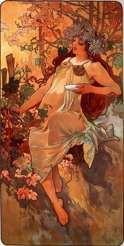 ALPHONSE MUCHA POSTER - AUTUMN 1896 - RARE ART PRINT