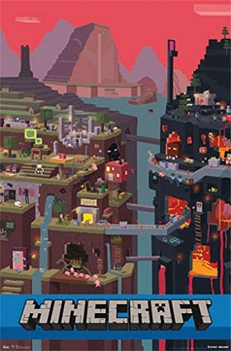 MINECRAFT POSTER Amazing Video Game Image RARE HOT NEW 22x34 Style B