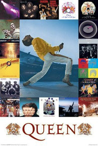 QUEEN POSTER Album Covers Collage RARE HOT 24X36