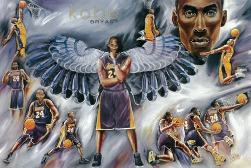 KOBE BRYANT POSTER Amazing Collage Lakers RARE HOT NEW 24x36