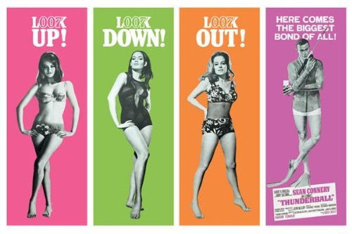 JAMES BOND POSTER - THUNDERBALL SEAN CONNERY 24X36